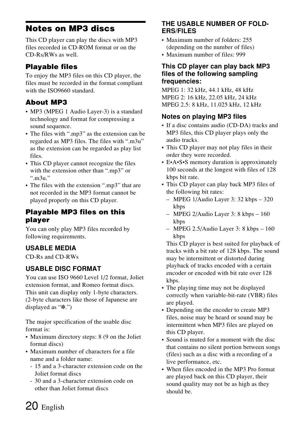 Sony XP-ZV77D User Manual | Page 20 / 28
