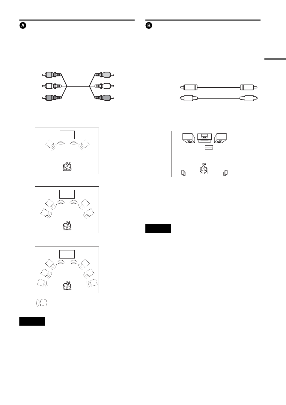 Connecting to audio l/r input jacks, Connecting to a digital audio input jack | Sony RDR-VX500 User Manual | Page 25 / 128