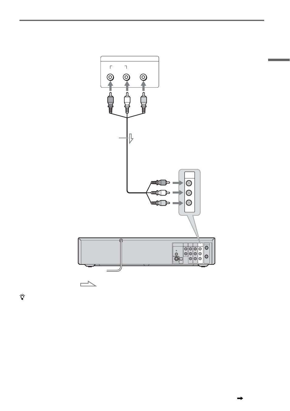 Connecting to the line 1 in jacks, You can connect a second vcr or similar device, Hook up s and se tti n gs | Sony RDR-VX500 User Manual | Page 35 / 128