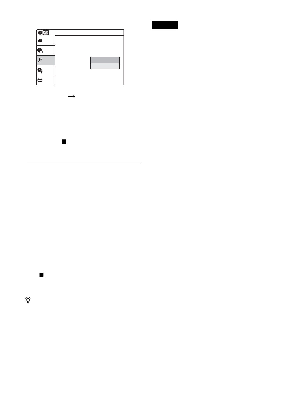 Select “dubbing,” and press enter, Select “dvd t video,” and press enter, Select “ok,” and press enter | Sony RDR-VX500 User Manual | Page 92 / 128