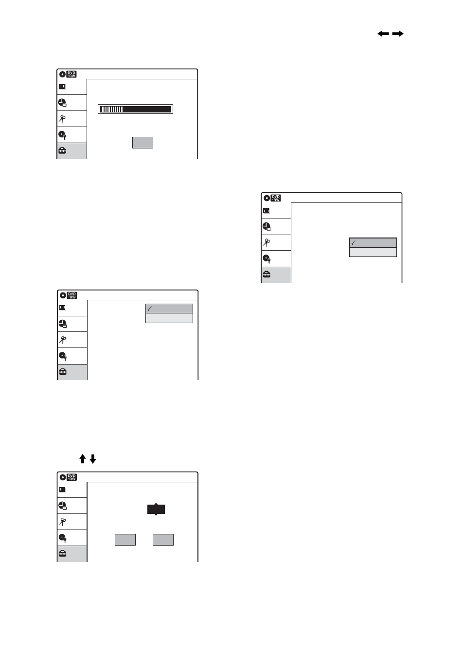 Manual set, 3, 4 ch out, Guide channel setup | Select an option, and press enter, Select “manual set,” and press enter, Select “add” or “erase” using </,, and press enter | Sony RDR-VX500 User Manual | Page 98 / 128