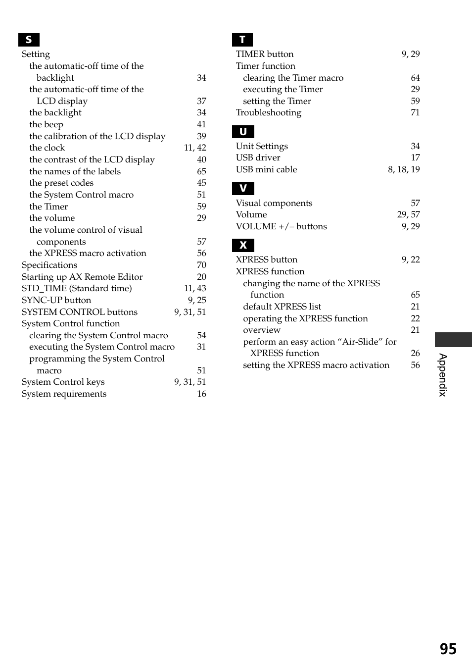 Sony RM-AX4000 User Manual | Page 95 / 96