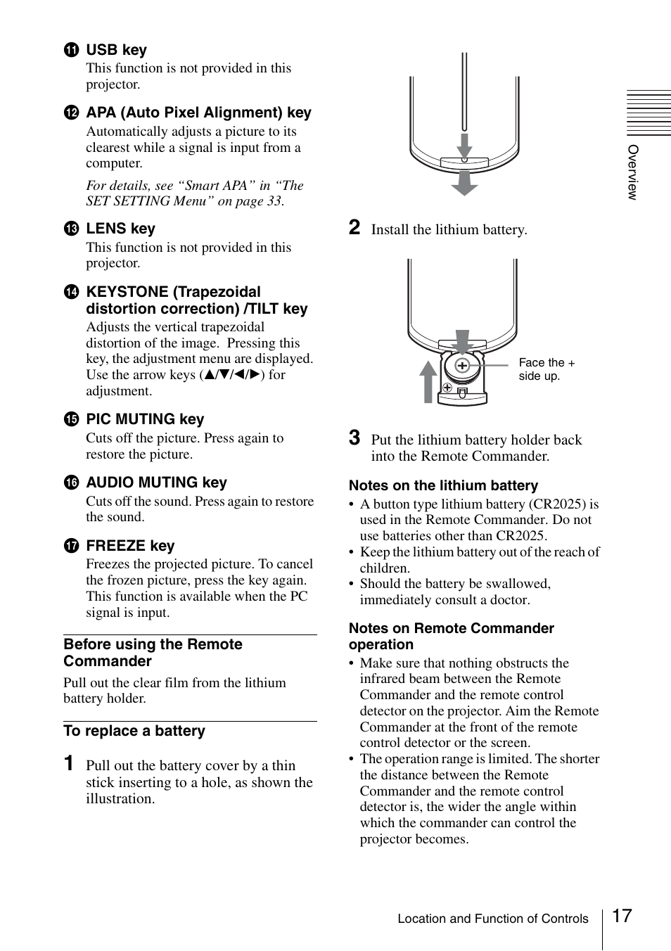 Sony VPL ES7 User Manual | Page 17 / 61