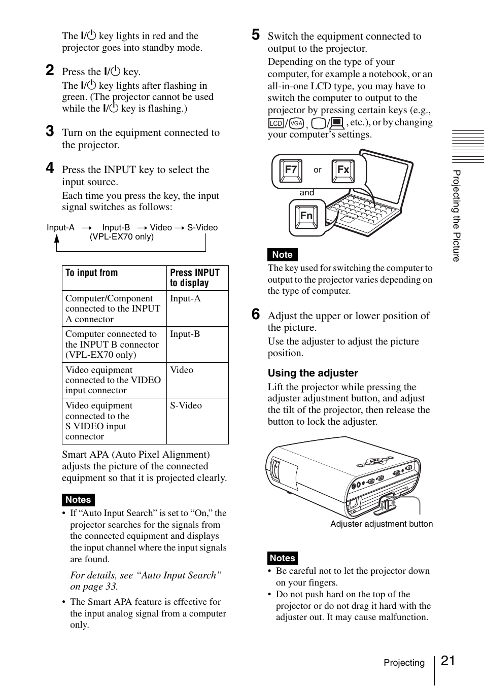 Sony VPL ES7 User Manual | Page 21 / 61