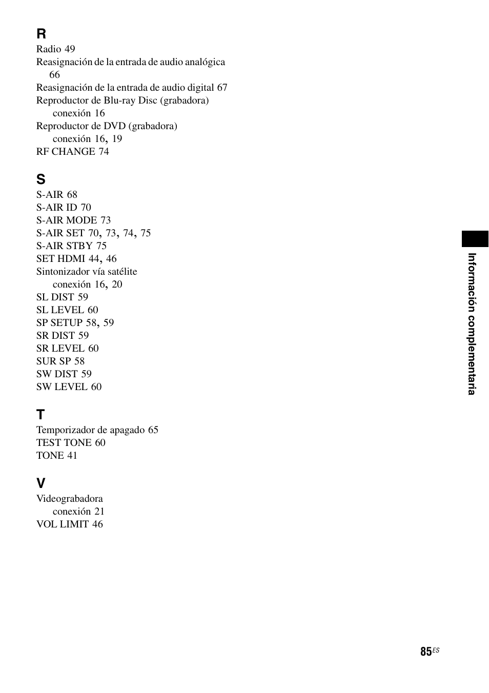 Sony HT-IS100 User Manual | Page 165 / 168