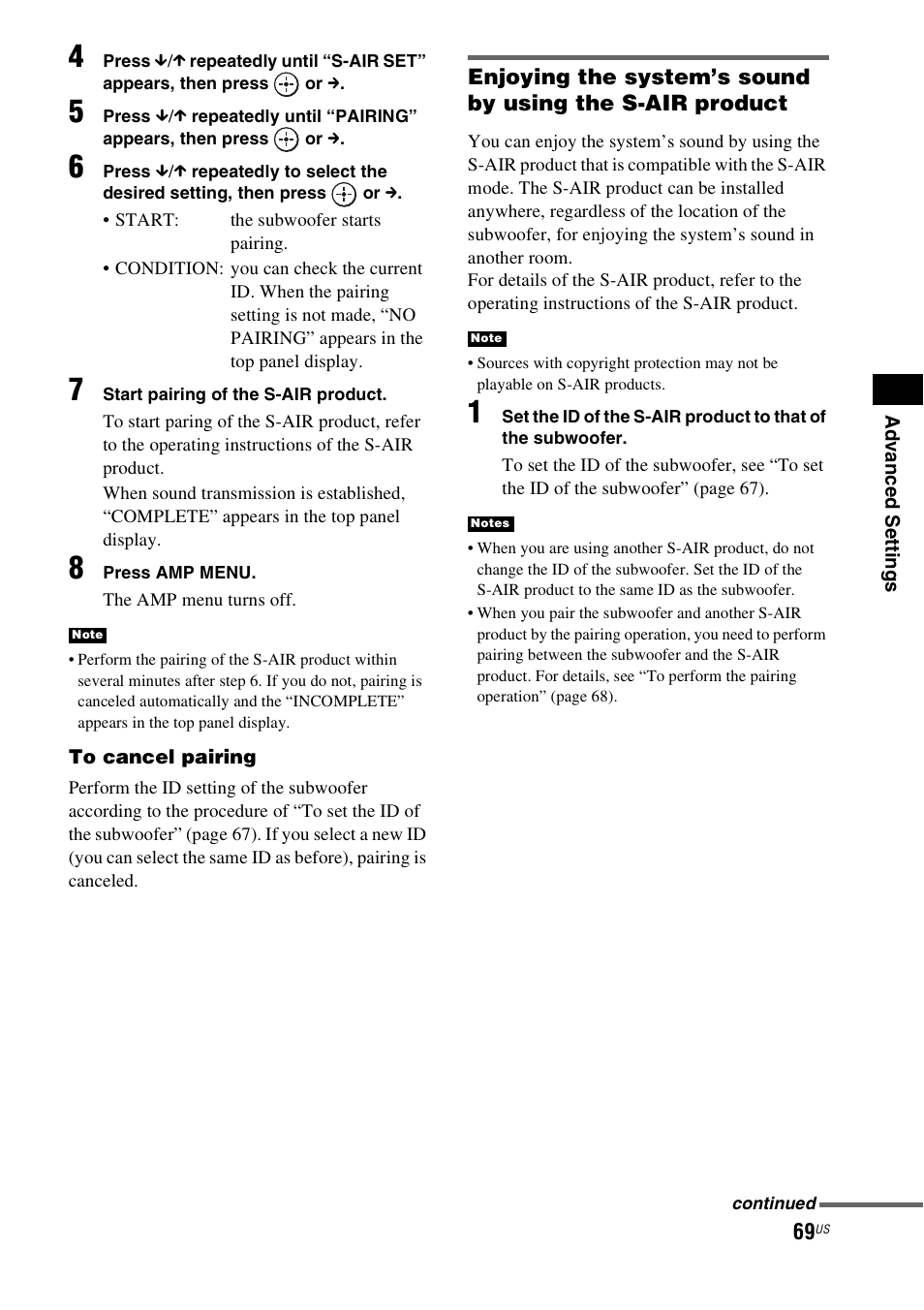 Sony HT-IS100 User Manual | Page 69 / 168