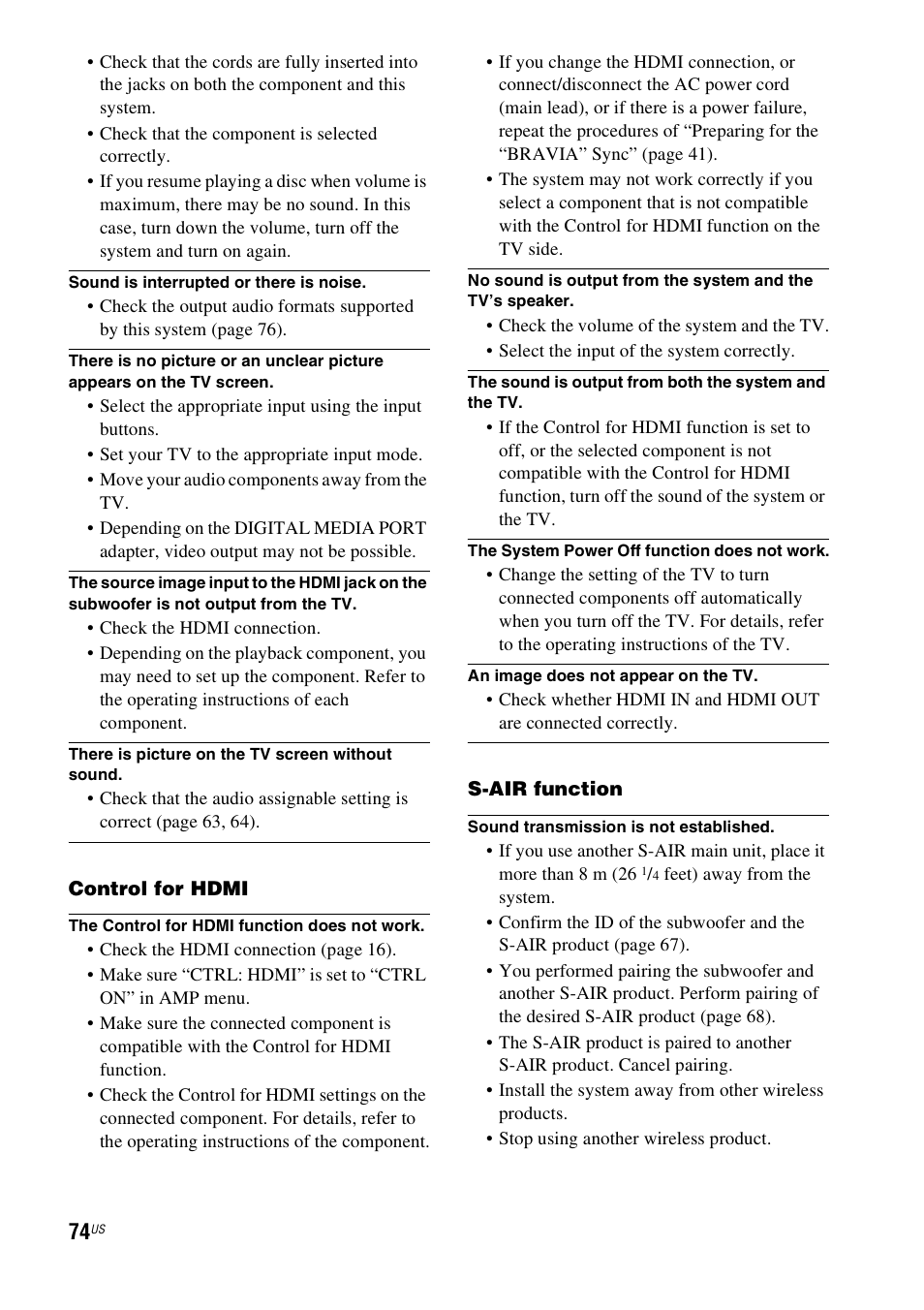 Sony HT-IS100 User Manual | Page 74 / 168