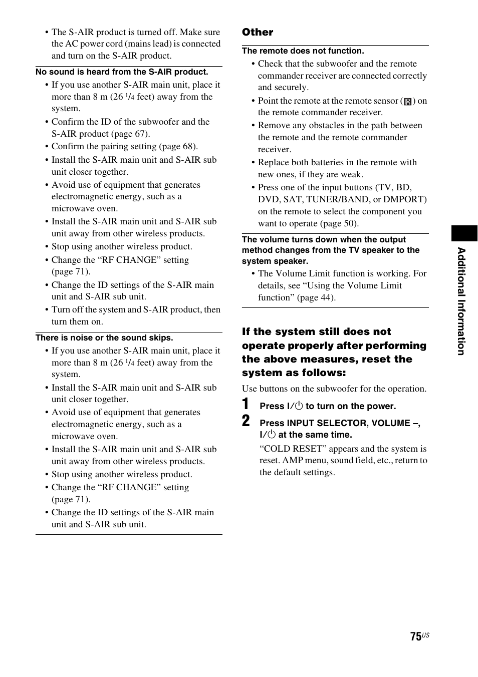 Sony HT-IS100 User Manual | Page 75 / 168