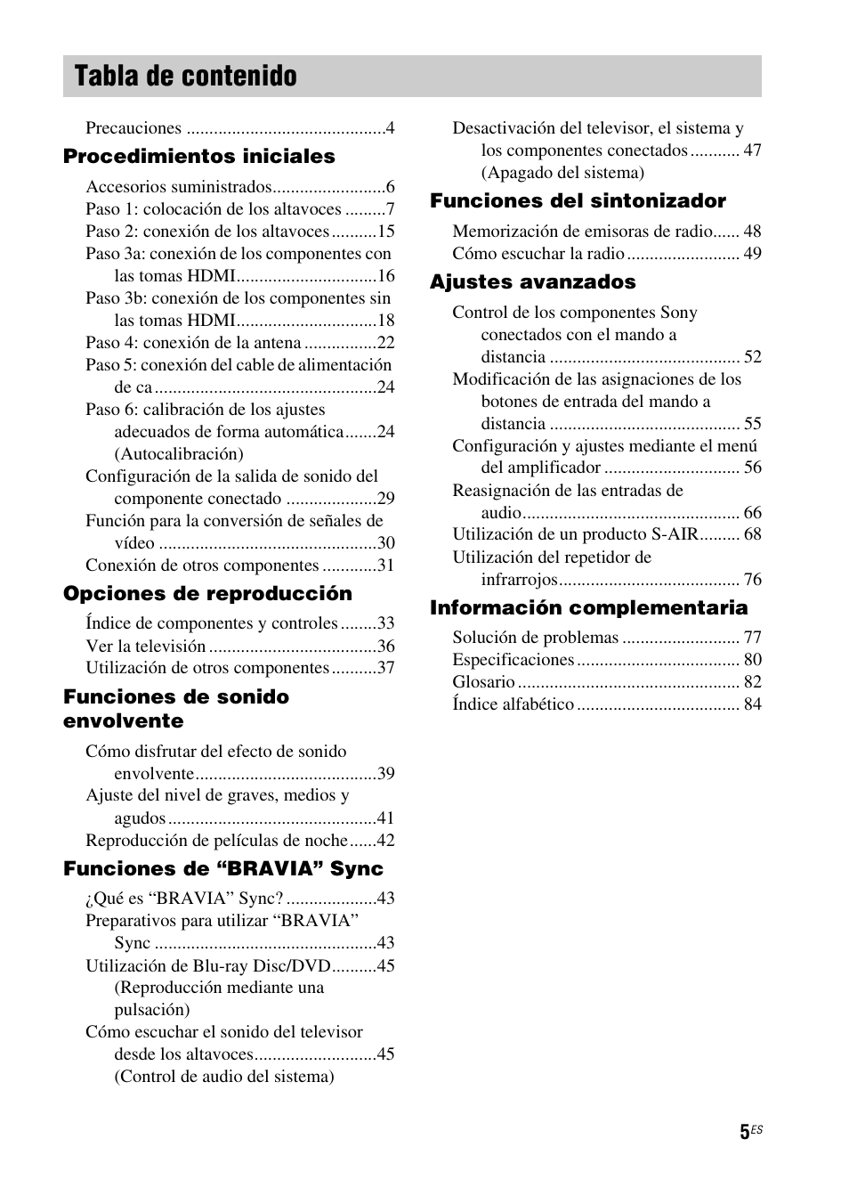 Sony HT-IS100 User Manual | Page 85 / 168