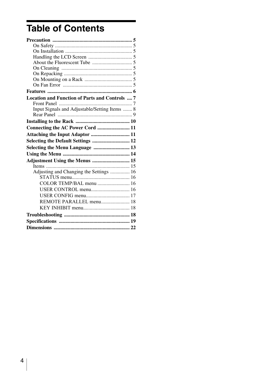 Sony LMD-1420MD User Manual | Page 4 / 23