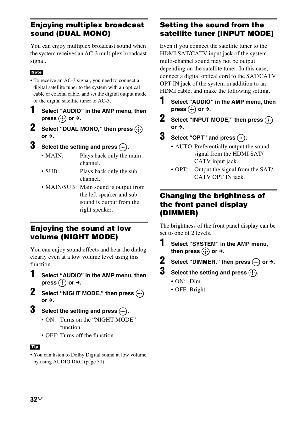 Sony HT-CT150 User Manual | Page 32 / 124