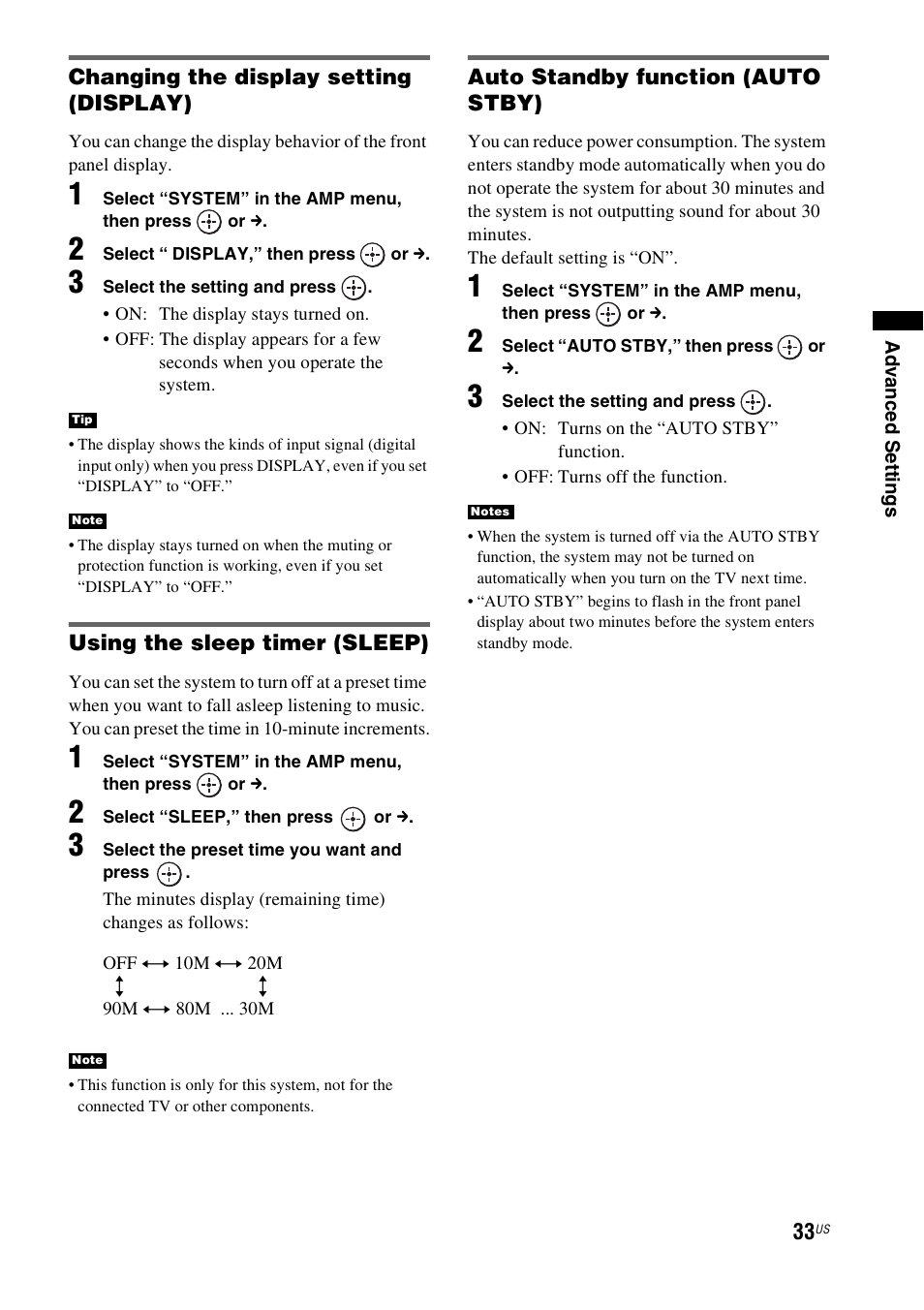 Sony HT-CT150 User Manual | Page 33 / 124