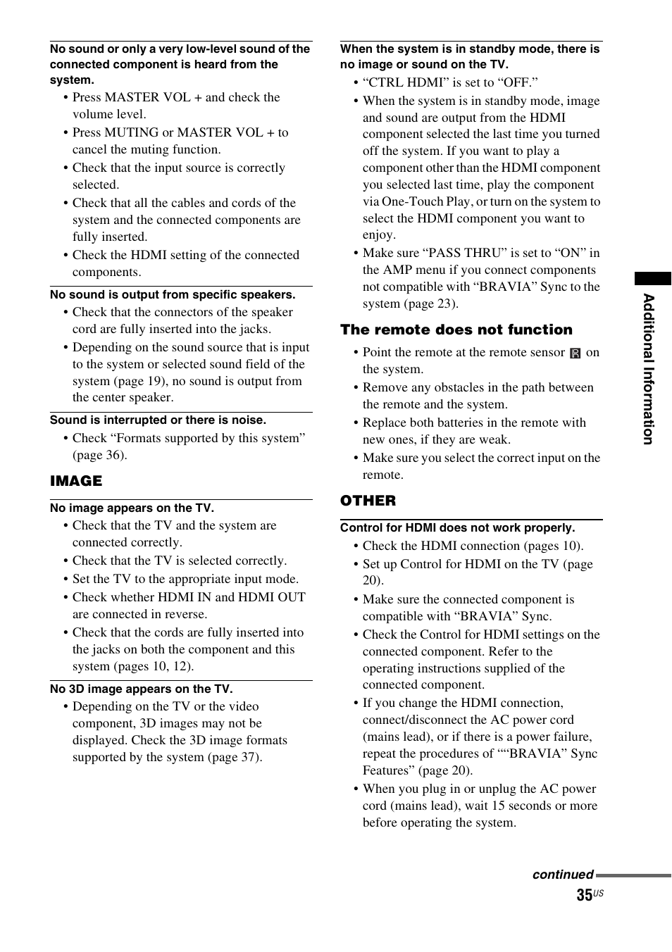 Sony HT-CT150 User Manual | Page 35 / 124