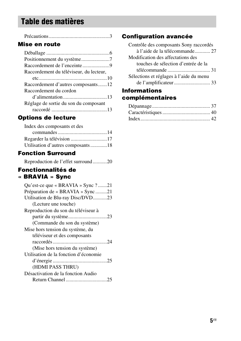 Sony HT-CT150 User Manual | Page 43 / 124
