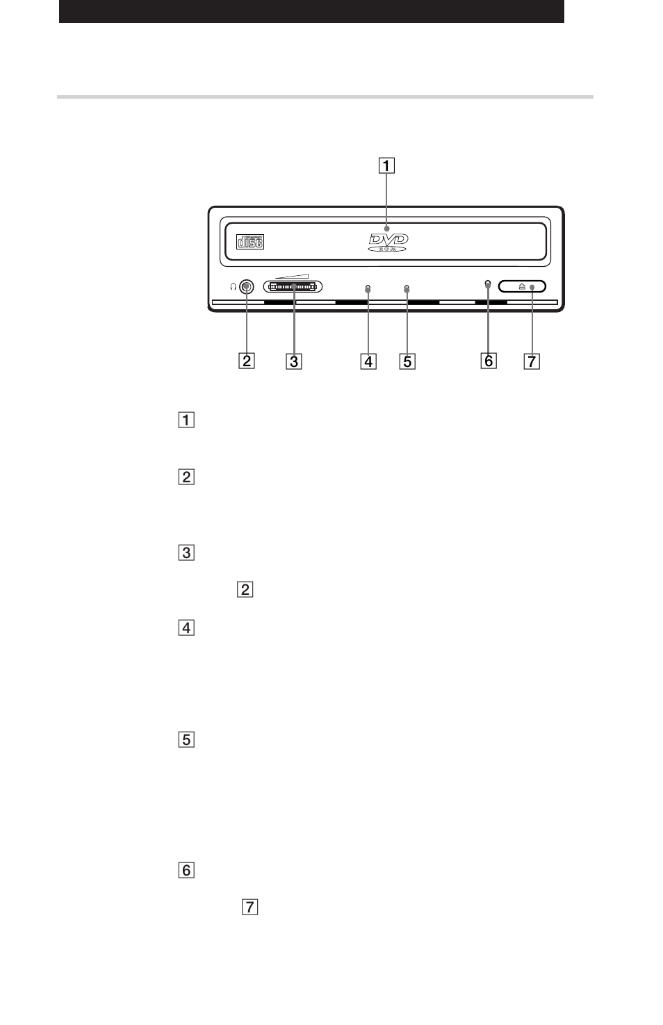Location and function of parts and controls, Front panel | Sony DDU100E User Manual | Page 8 / 29