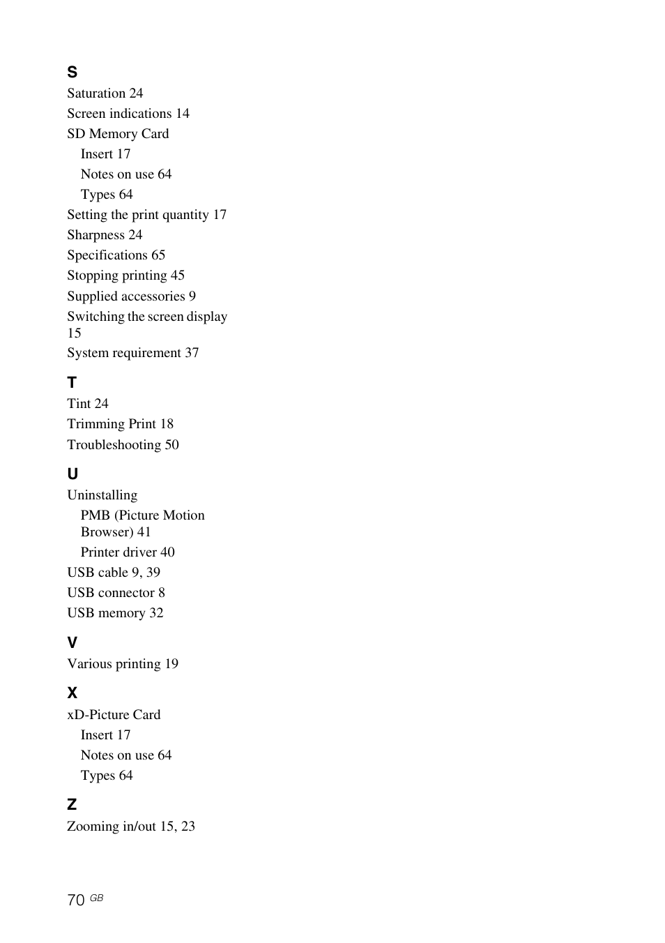 Sony DPP-FP77 User Manual | Page 70 / 72