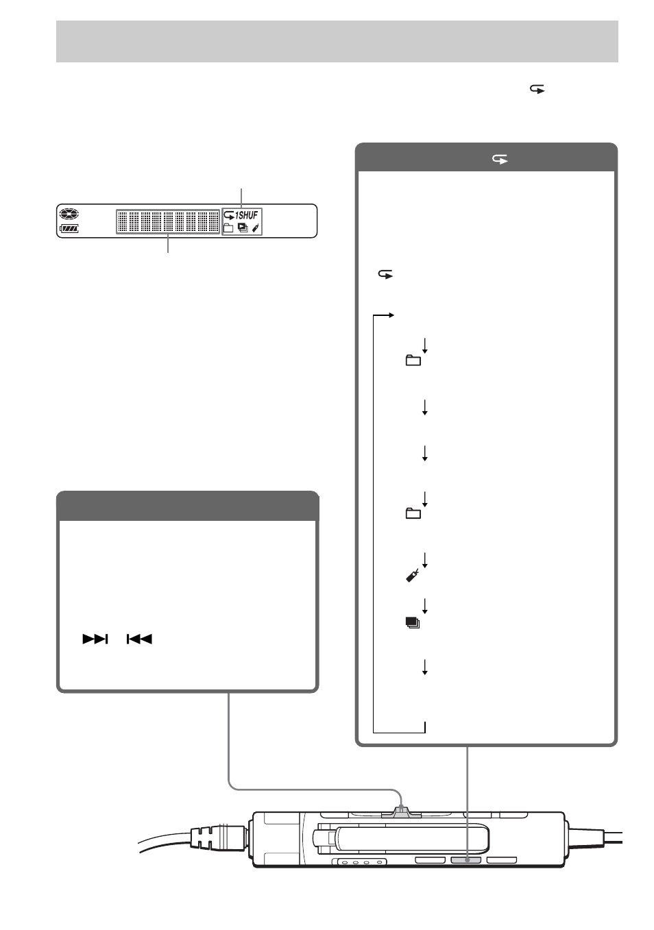 Opciones de reproducción, Visualización | Sony D-NE1 User Manual | Page 56 / 116