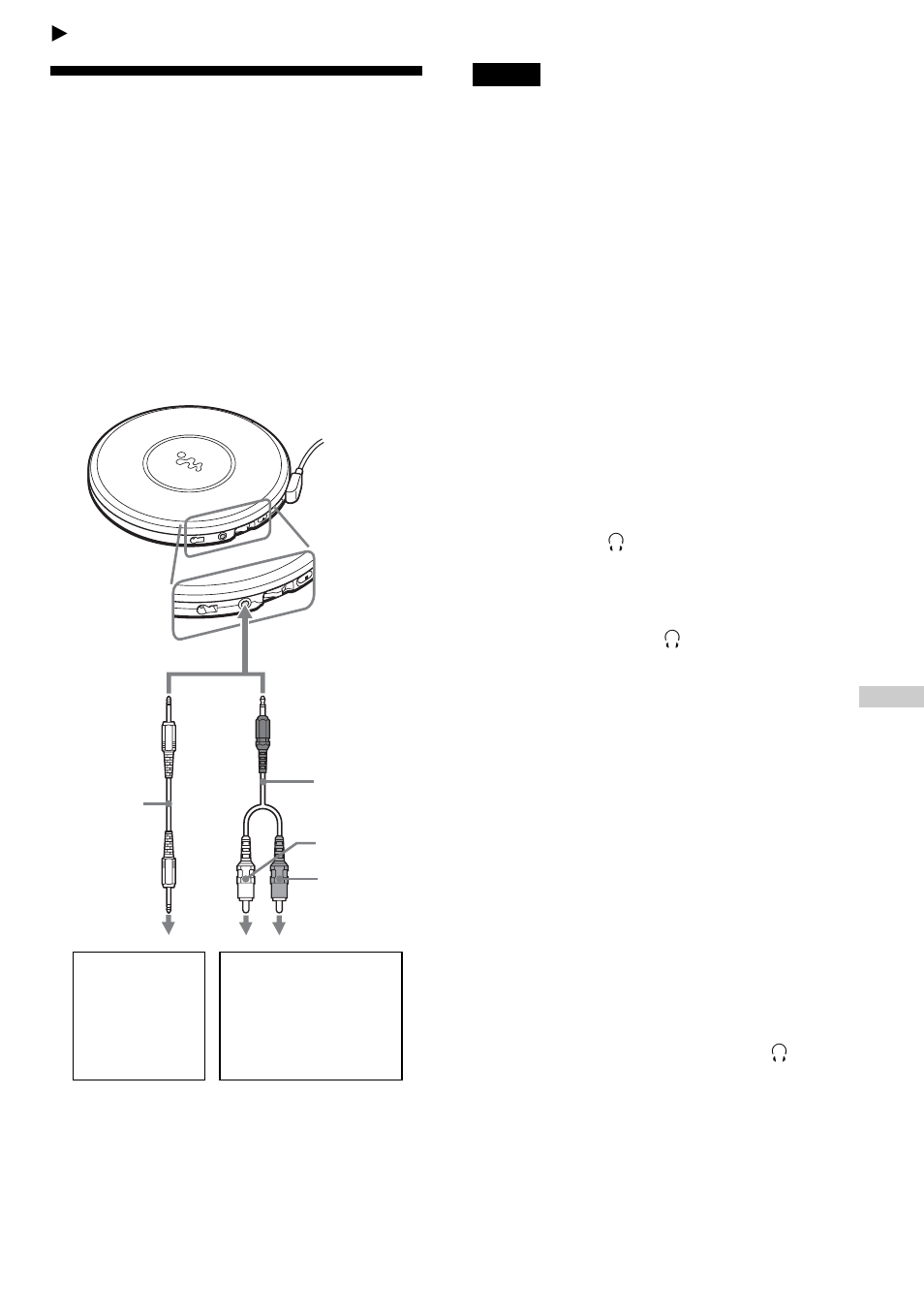 Conexión del reproductor de cd, Conexión de un sistema estéreo | Sony D-NE1 User Manual | Page 65 / 116