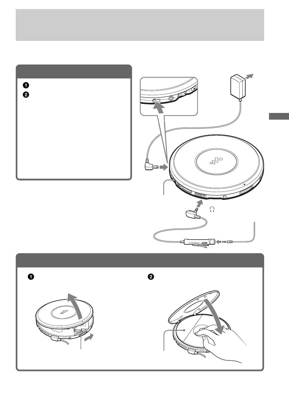 Ligar o leitor de cd, Colocar um cd, 1 . ligar o leitor de cd | 2 . colocar um cd | Sony D-NE1 User Manual | Page 89 / 116