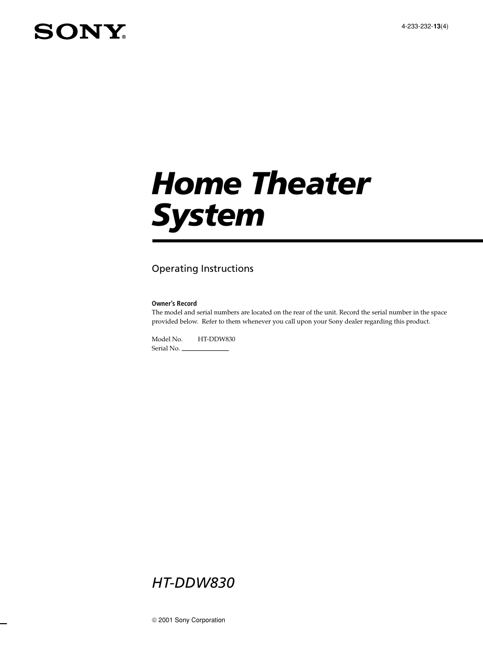 Sony HT-DDW830 User Manual | 55 pages
