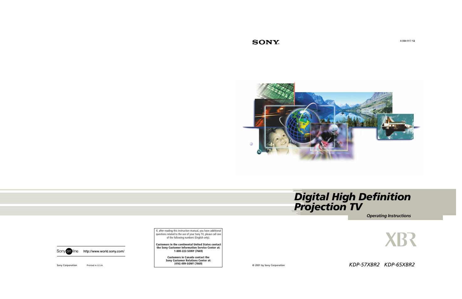 Sony KDP 65XBR2 User Manual | 94 pages