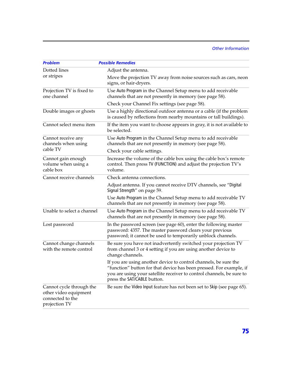 Sony KDP 65XBR2 User Manual | Page 85 / 94