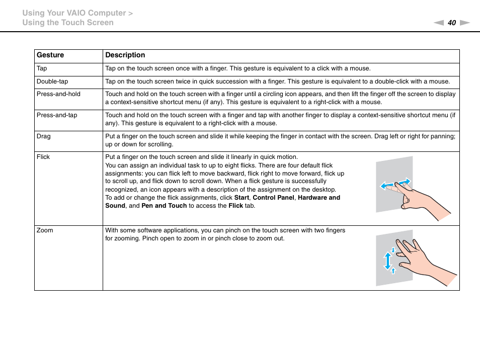 Sony VAIO VPCJ11 User Manual | Page 40 / 152