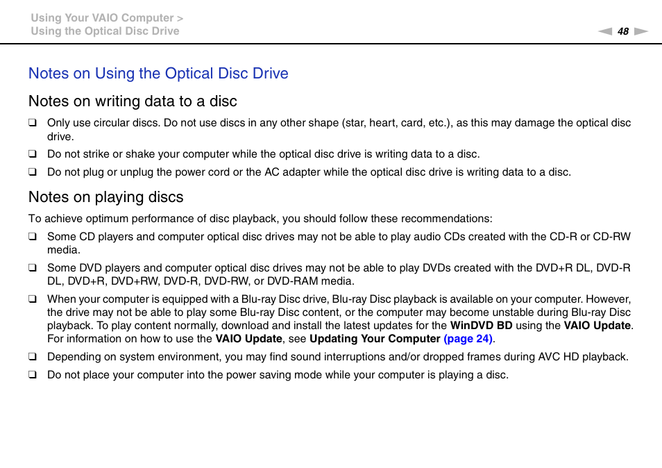Sony VAIO VPCJ11 User Manual | Page 48 / 152