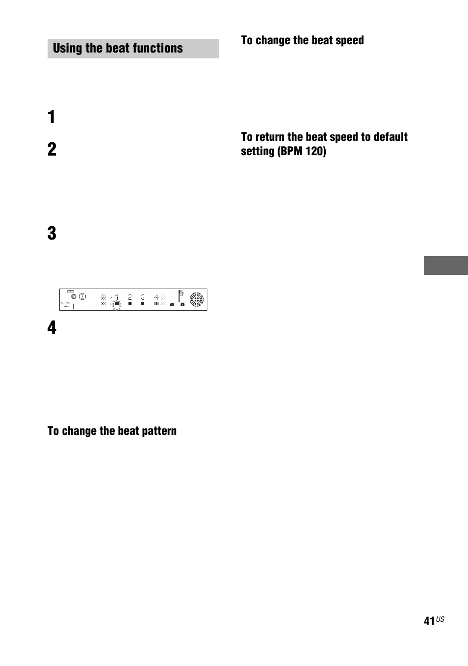 Using the beat functions | Sony LBT-ZUX9 User Manual | Page 41 / 64