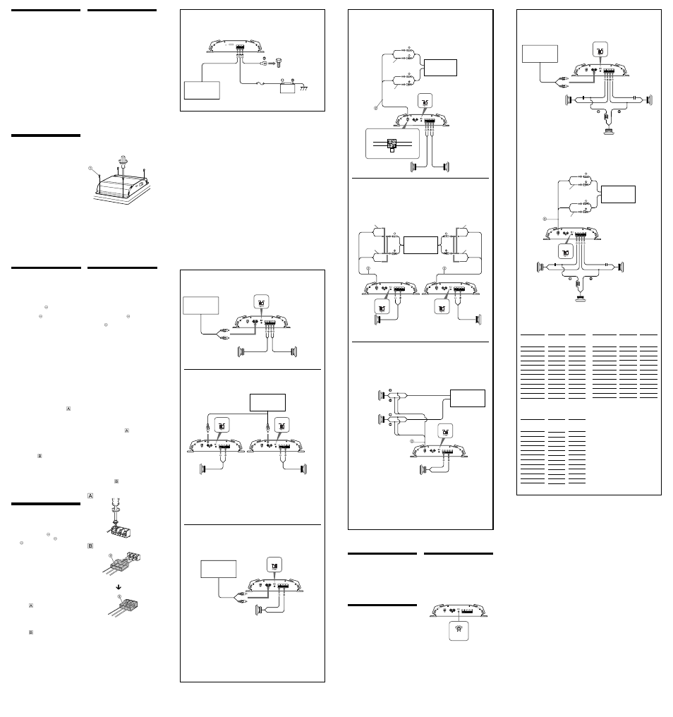 80hz) off on, Connections, Conexiones | Off on (80hz), Rem out +12v gnd rem out +12v gnd, Installation, Instalación, Precaución, Caution, Level adjustment control | Sony XM-222 User Manual | Page 2 / 2