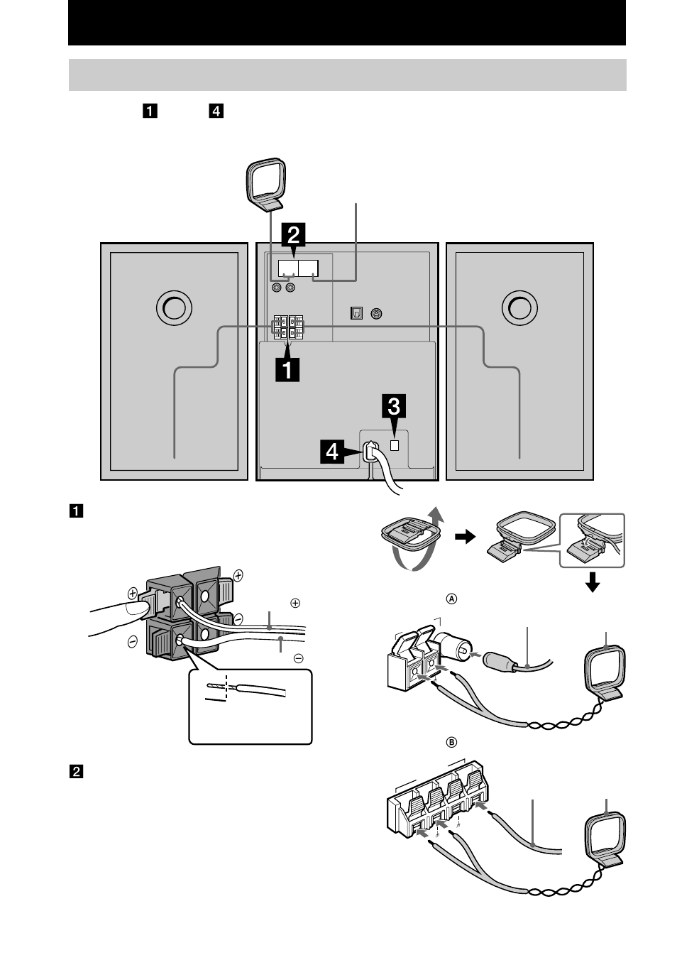 Getting started, Hooking up the system, 3l # # r 3 | Set the am loop antenna up before connecting it | Sony CMT-DC500MD User Manual | Page 6 / 60