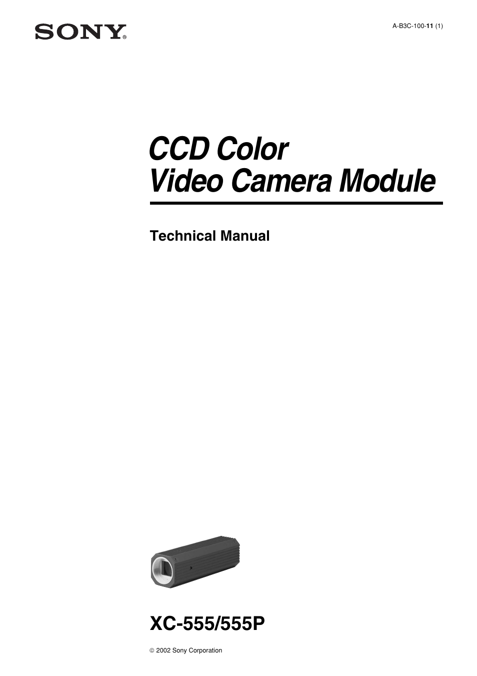 Sony XC-555 User Manual | 28 pages