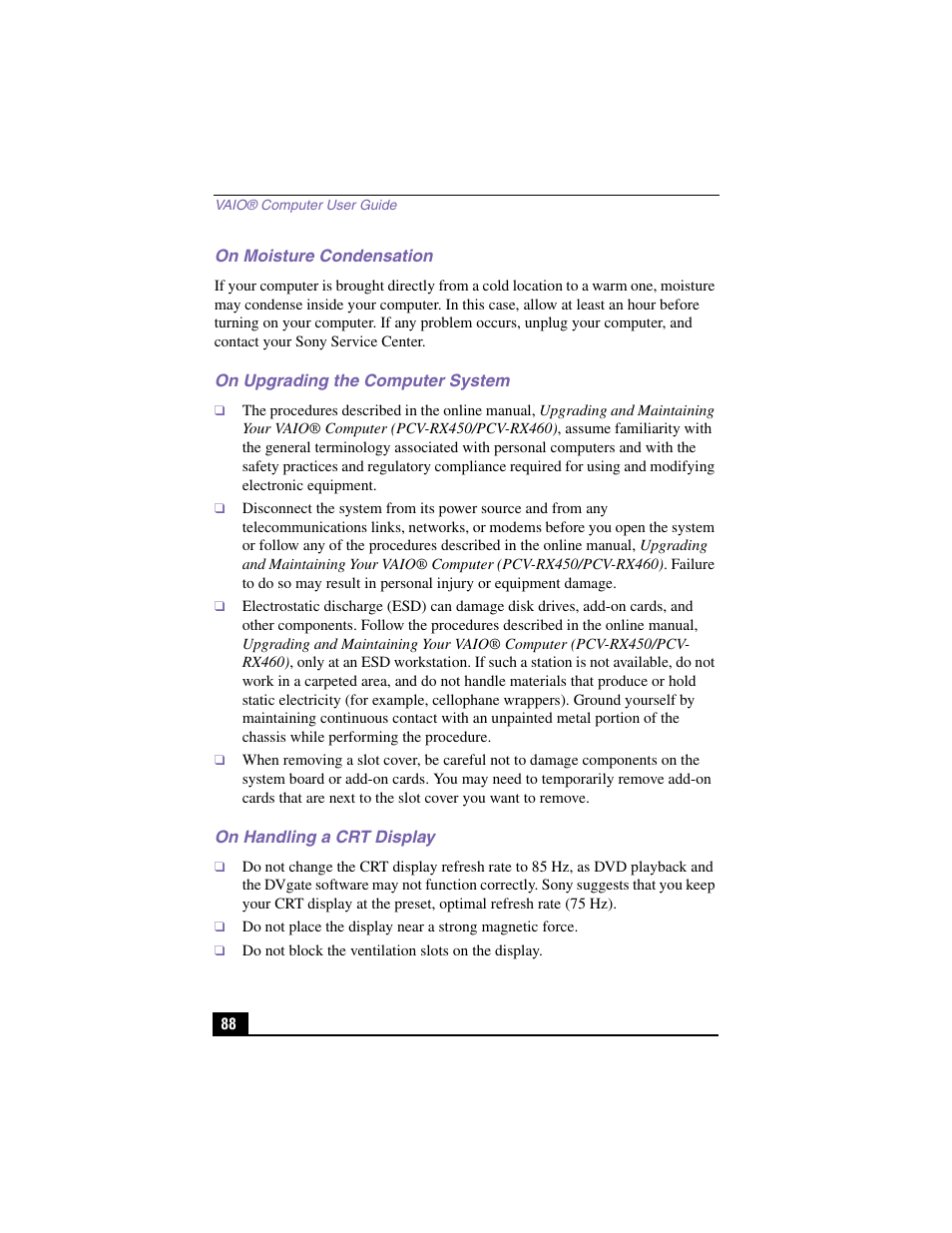 Sony PCV-RX460 User Manual | Page 86 / 98