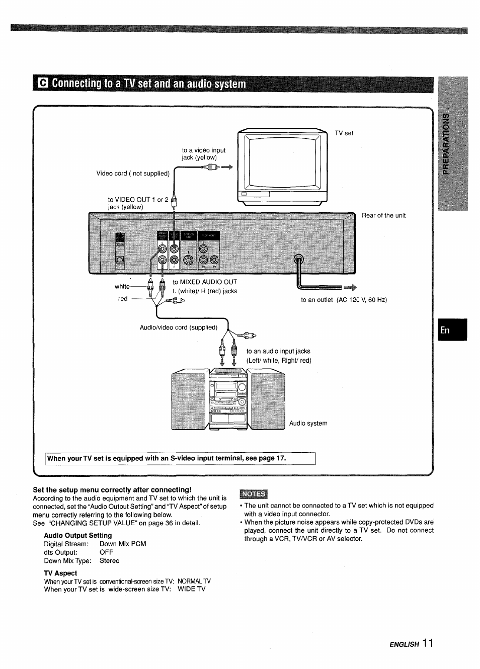 Set the setup menu correctly after connecting | Sony XD-DV300 User Manual | Page 11 / 148