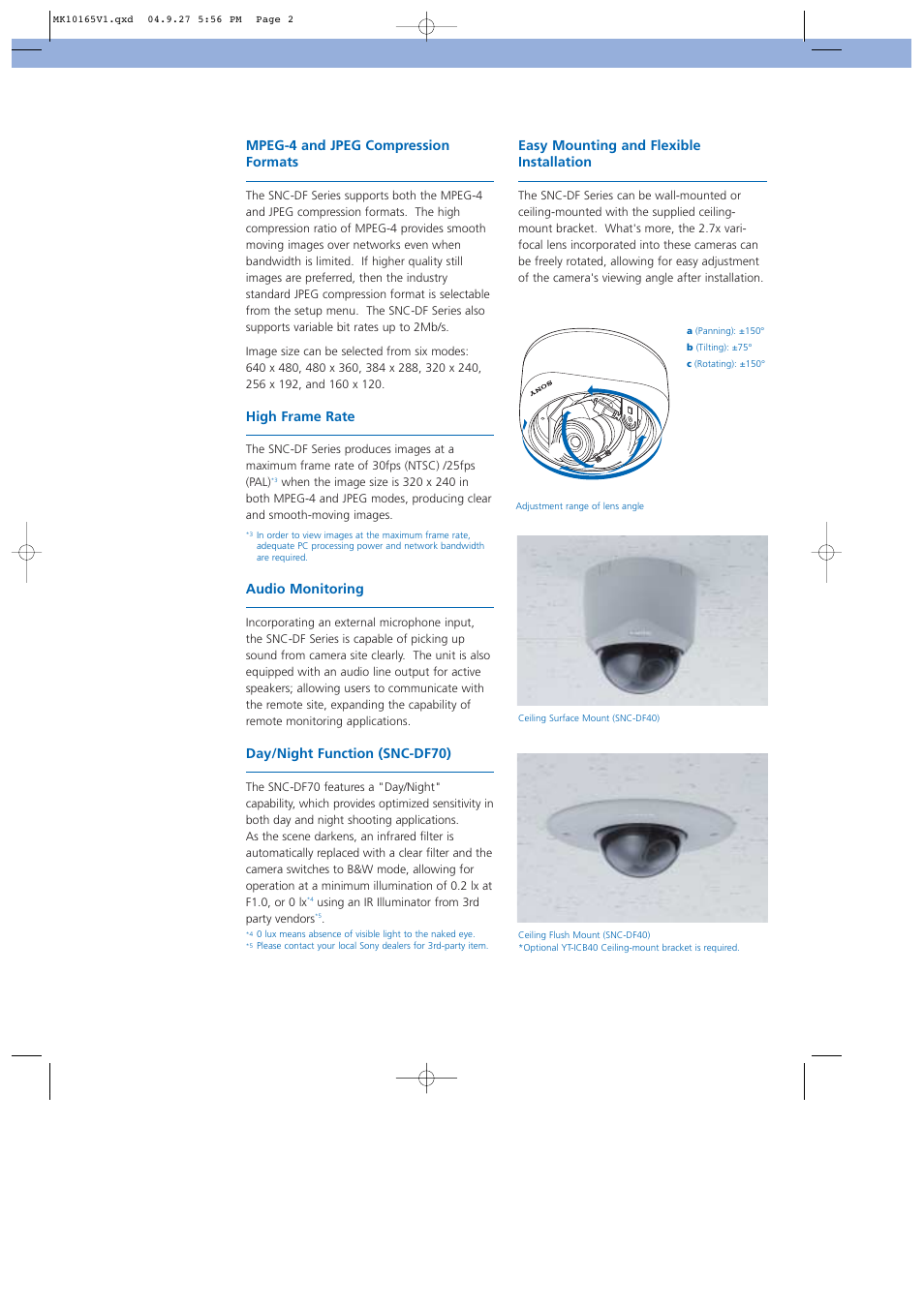 Ab c | Sony SNC-DF40N User Manual | Page 3 / 6