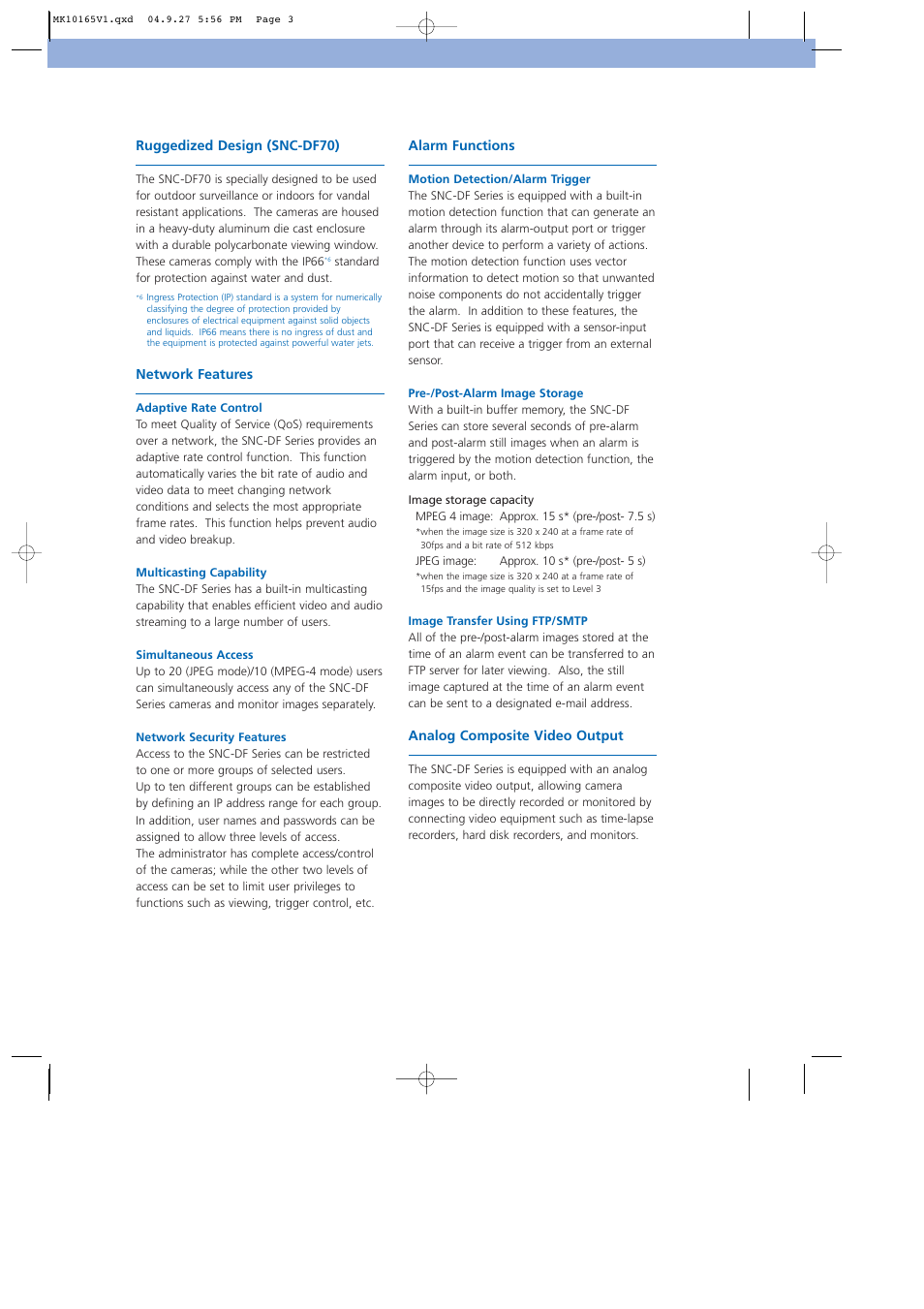 Sony SNC-DF40N User Manual | Page 4 / 6