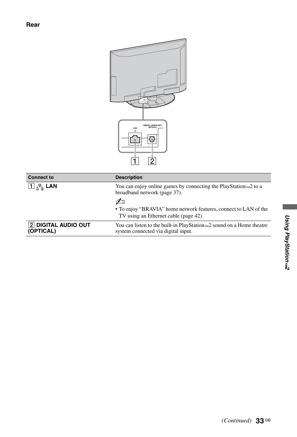 Sony BRAVIA 4-256-733-F2(1) User Manual | Page 33 / 72