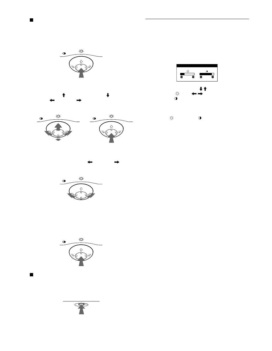 X använda kontrollknapparna, X återställa justeringarna, Justera ljusstyrka och kontrast | Pp (sidan 10), Se sidan 10 om | Sony CPD-G400P User Manual | Page 118 / 148