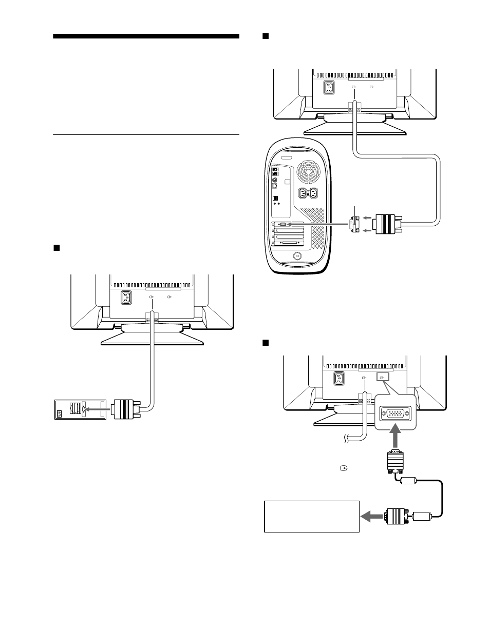 Opstelling, Stap 1: sluit uw monitor aan op uw computer, X aansluiting op een tweede computer | Stap 1, Xaansluiting op een tweede computer | Sony CPD-G400P User Manual | Page 132 / 148