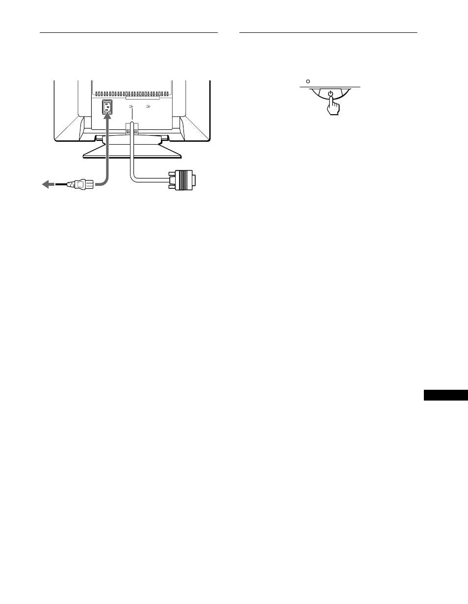 Stap 2: sluit het netsnoer aan, Stap 3: zet de monitor en de computer aan, Als er geen beeld verschijnt op het scherm | Stap 2, Stap 3 | Sony CPD-G400P User Manual | Page 133 / 148