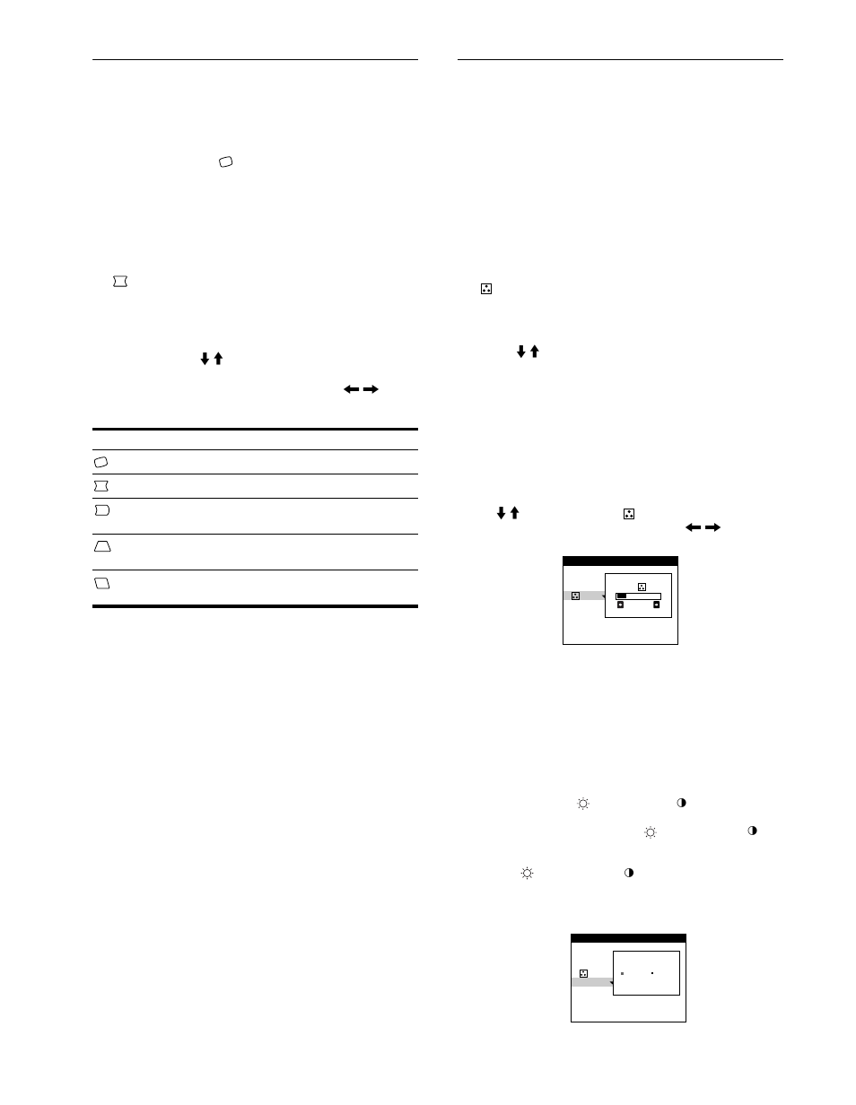 Réglage de la forme de l’image (geom), Réglage de la couleur de l’image (coul.), Mode srgb | 12 réglage de la forme de l’image (geom) | Sony CPD-G400P User Manual | Page 30 / 148