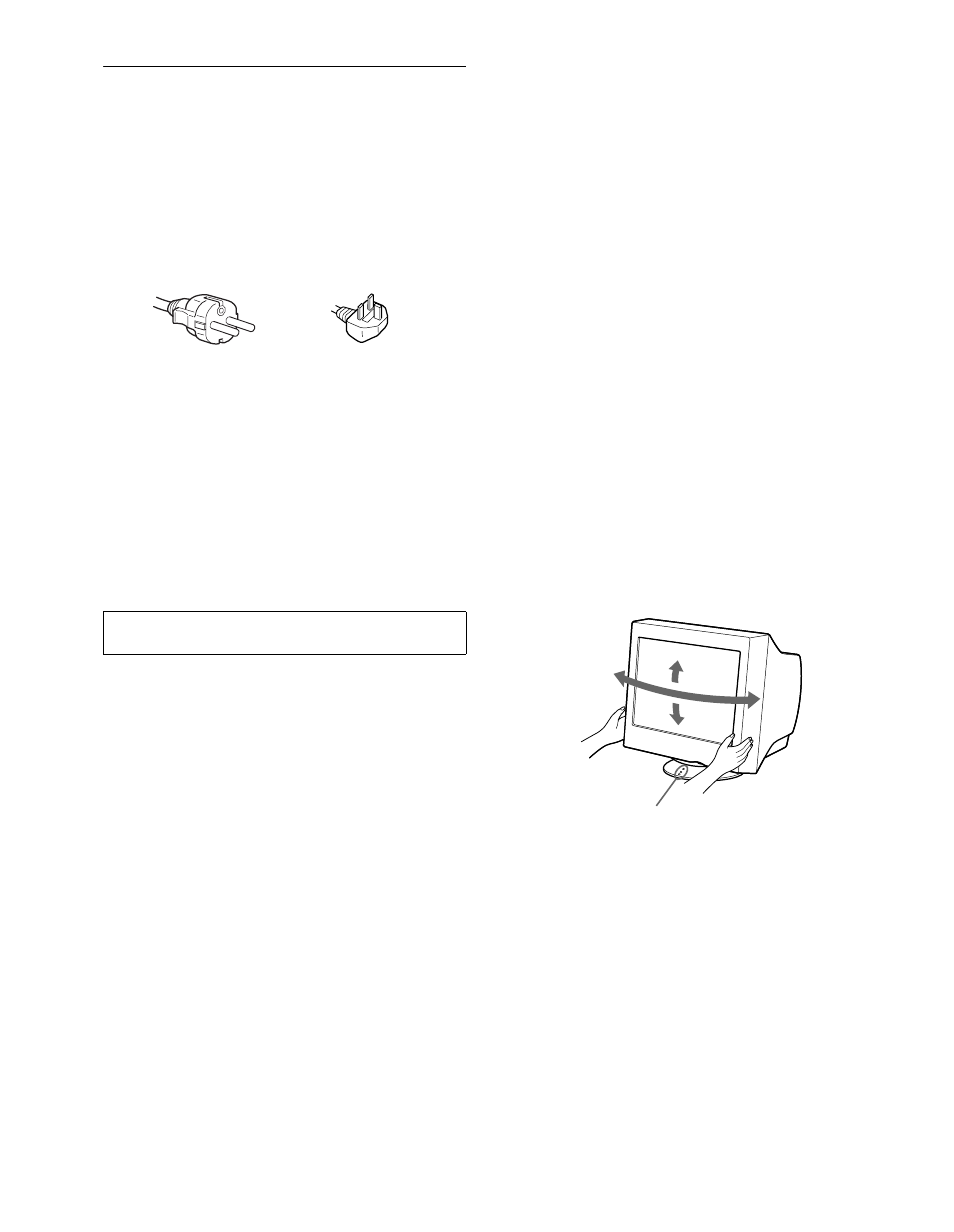 Sicherheitsmaßnahmen, Warnhinweis zum netzanschluß, Aufstellung | Wartung, Transport, Der dreh- und neigbare ständer, 4sicherheitsmaßnahmen | Sony CPD-G400P User Manual | Page 40 / 148