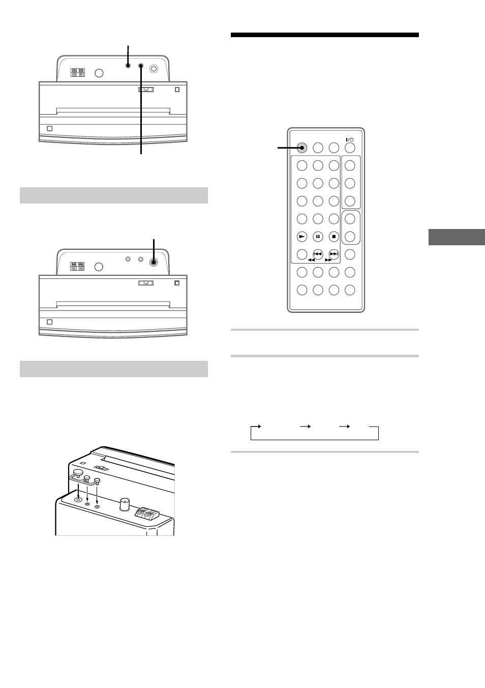 Listening to the sound of connected components, Connecting headphones, Connecting the dust caps | Timer/optional components, Prepare the audio components, Press function repeatedly until “tape” appears | Sony CMT-LS1 User Manual | Page 25 / 32