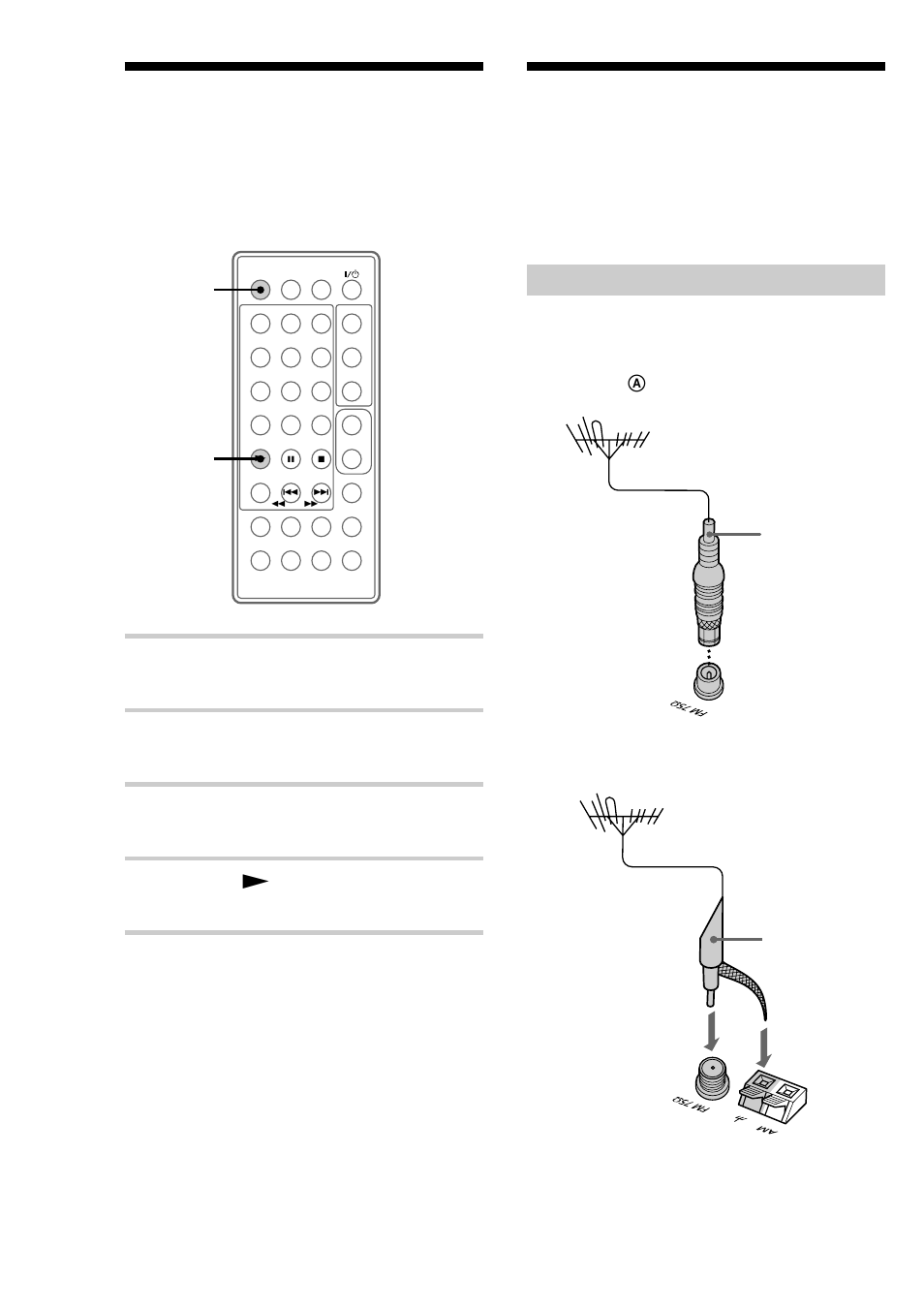 Recording a cd on the connected component, Connecting external antennas, Fm antenna | Sony CMT-LS1 User Manual | Page 26 / 32