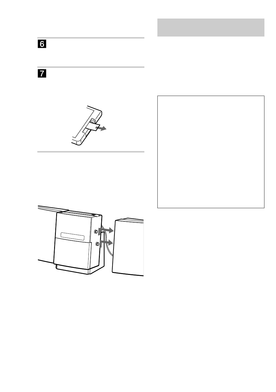 Using the wall hanging bracket | Sony CMT-LS1 User Manual | Page 6 / 32