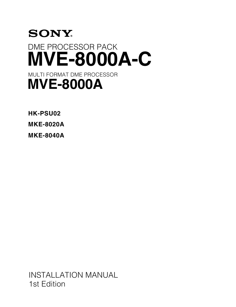 Sony HK-PSU02 User Manual | 34 pages