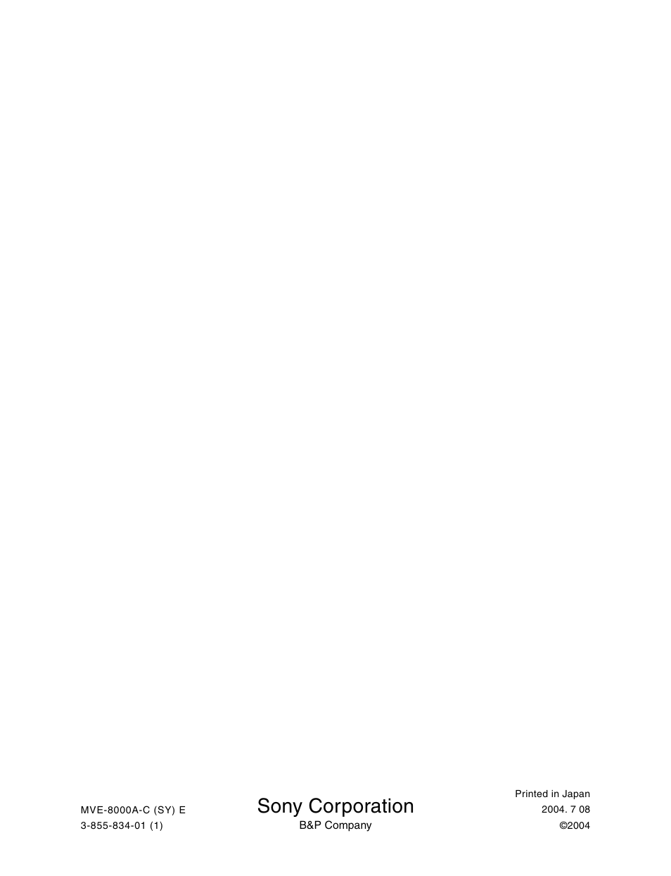Sony corporation | Sony HK-PSU02 User Manual | Page 34 / 34
