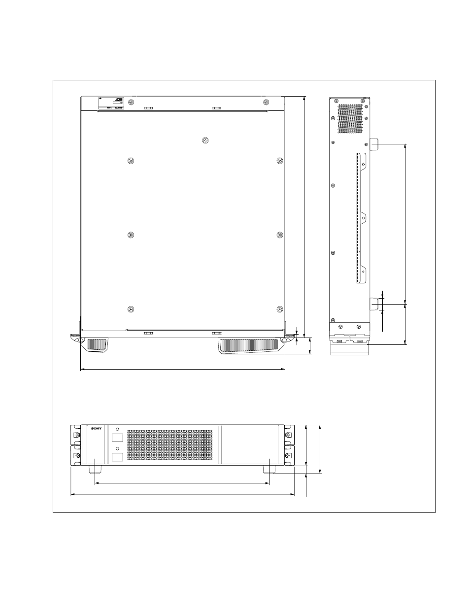 3. installation space (external dimensions) | Sony HK-PSU02 User Manual | Page 9 / 34