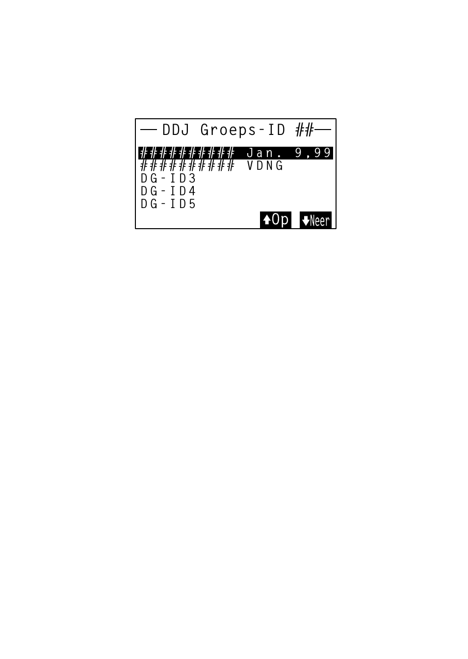 Controleren van de ddj groepscode, Controleren van de wachtwoordcode | Sony SRF-DR2000 User Manual | Page 120 / 164