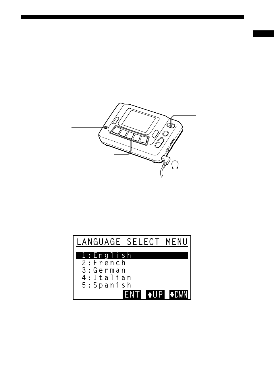 Selezione della lingua | Sony SRF-DR2000 User Manual | Page 135 / 164